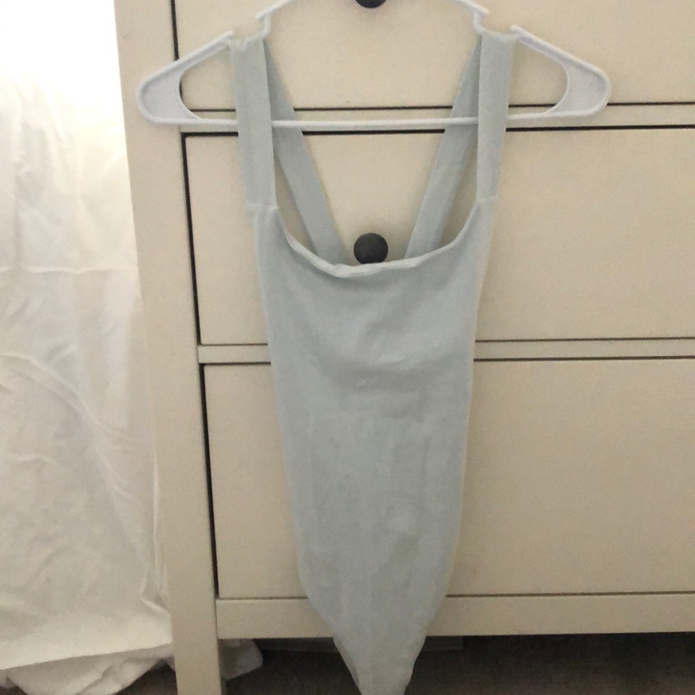 Baby blue body suit